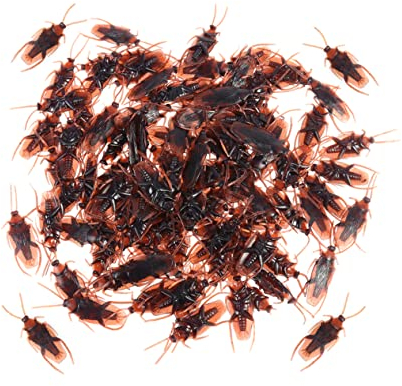 COLLBATH Lot de 60 faux cafards réalistes jouets pour Halloween Vivid Simulation en plastique pour farces et fêtes Décoration amusante pour les groupes d'âge