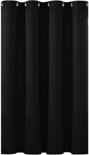 Blickdichte Vorhänge Schlafzimmer, 70 x 200 cm Schöner Weicher, Sichtschutz Blickdicht Wohnzimmer, Raumteiler Blickdicht Waschbar Größe Und Farbe Wählbar, Schwarz