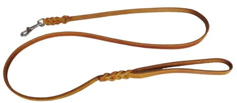 Hundeleine Schleppleine aus Fettleder 3m bis 10m, 6mm, Cognac, Jagd und Training, Mantrailing (3m)