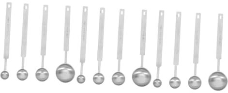 Cabilock 3 Juegos Cuchara Dosificadora De Acero Inoxidable Cucharas Medidoras Measuring Spoons Agitadores De Cóctel Cucharada De Café Cuchara Dosificadora De Café Cuchara Medidora 4 Uds * 3