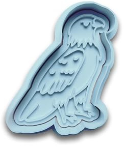Adler Keksausstecher – Ausstechform mit Adler-Motiv – Zweiteilig mit Rand und Stempel – Schwarz 3D-gedruckt aus PLA – Geschenkidee für Naturfreunde, Tierliebhaber und Hobbybäcker