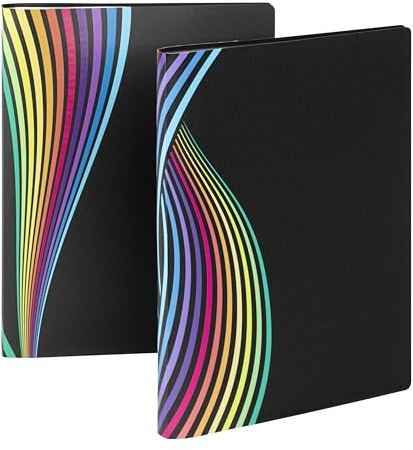 Viquel - Porte vues A4 160 vues RAINBOW CLASS - Porte documents 80 pochettes de qualité 40µ lisse - Fabriqué en France - Noir - Visuel aléatoire