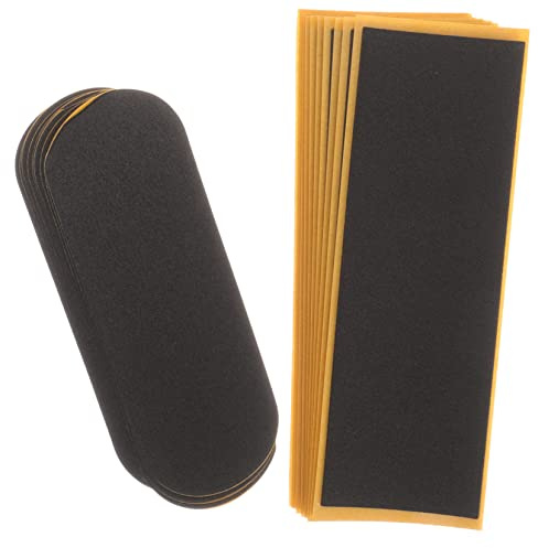 FRCOLOR Fingerboard Griptape 20 Stück aus Schaumstoff rutschfest Schwarz | Aufkleber für Wettbewerb und Training, Rechteckig und Oval, Haftung, Leicht zu Tragen
