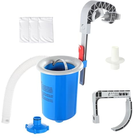 Skimmer de piscina para montaje en pared, con manguera y cesta, filtro flotante ajustable que elimina automáticamente la pared con cesta
