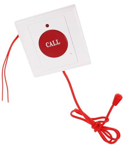 LIGIGWASH Pulsante Chiamata Parete Allarme Emergenza Per Anziani Pulsante Emergenza Dispositivo Chiamata Per Pazienti Anziani Montato Parete Facile Installare e Duraturo
