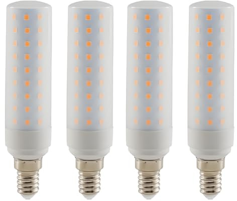 HUAMu Lampadina LED E14 Mais Bulbi 15W, Equivalente 150W alogena, 1500lm, Bianco Caldo 3000K,Senza Sfarfallio, Non Dimmerabile, AC 85-265V, 4 Pezzi