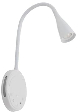 Lindby LED Wandleuchte, Wandlampe Innen Zaynamit USB Anschluss dimmbar (Modern) in Weiß aus Aluminium (1 flammig) - Wandstrahler Wandbeleuchtung Schlafzimmer/Wohnzimmer Wohnzimmerleuchte