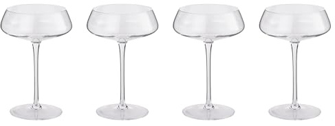 BUTLERS 6er Set Champagnerschale 300 ml Glas - ELYSIA - Sektschale | Farbe Durchsichtig - 300 ml - Cocktailschalen für Champagner & Sekt - Coupettes für Cocktails & Cava