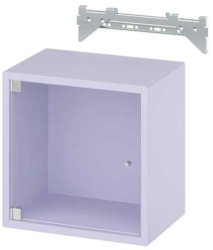 ProTuning EKET Pensile con anta in vetro, lilla chiaro, 35x25x35 cm