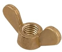 304 Stainless Steel Butterfly Nut Hand Tighten Round Wing Nuts Brass(Brass,M4 (5Pcs))