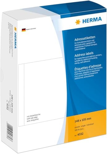 HERMA Adress-Etiketten 148x105mm einzeln VE=500 Stück