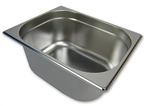 airbrush-city GN 1/2 Gastronormbehälter GN-Behälter Gastronorm Edelstahl 9,5 Liter Tiefe 150mm