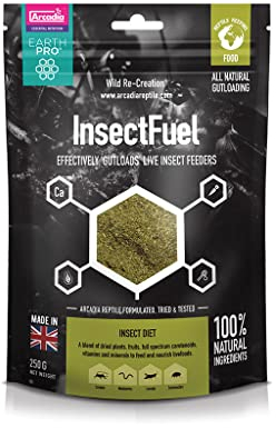 Arcadia - EarthPro-InsectFuel - 250g - Gutload For Insects - Safe & Easy To Use - 100% Natural Ingredients - Contains Full-Spectrum Minerals