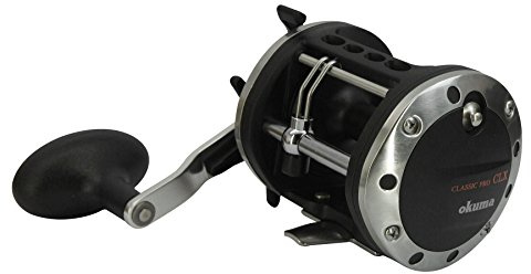Okuma Classic PRO CLX-452La Rechtshand Multirolle, 450m 0,45mm Schnurfassung, 3,8:1 Übersetzung, Gewicht: 474g, Bremskraft: 6kg, Angelrolle zum Meeresangeln, Meeresrolle