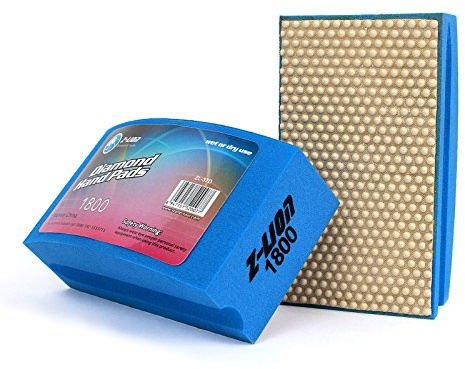 Z-Lion Resin Diamond Hand Polishing Pads Grits 1800 for Stone Glass Ceramic Marble Granite