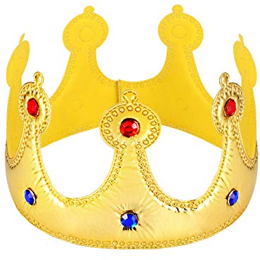 STOBOK Geburtstag Königskrone Hüte, GläNzende Geburtstagskrone für Kinder Erwachsene Party Dekorationen（Gelb）