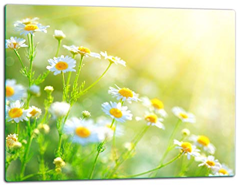 TMK ArtDeko – Schneidebrett Glas – Glasschneidebrett für die Küche 52x40 cm – Robust, Hygienisch & Rutschfest – Glas Schneidebrett – Zusätzliche Arbeitsfläche – Vielseitige Nutzung