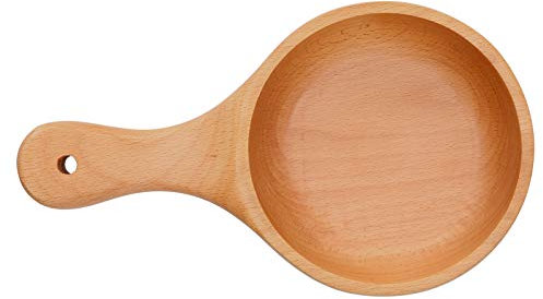 Cikonielf Holzschale mit Griff Nudelschale für Salat Obstsuppe Snack Dessert Reis Müsli Serving Home Kitchen Supplies(#2)
