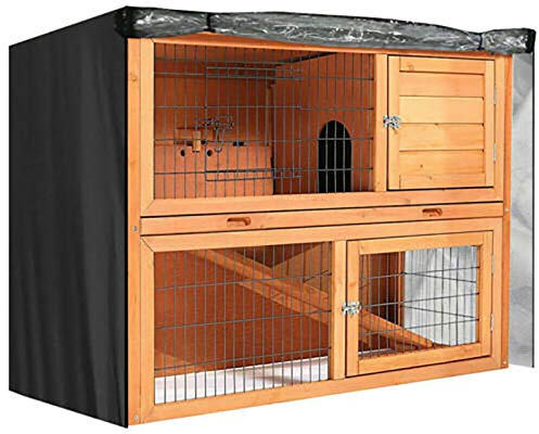 Haltbare 210D Oxford-Tuch-Abdeckung für Kaninchenstall - Doppellagig und wärmend für den Winter - Armeegrün 122 * 50 * 105cm