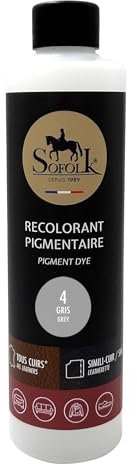 SOFOLK Pittura per Pelle/Similpelle/Ecopelle/vinyle : Auto, Volante, Divano, Poltrona, Scarpe, Giacche (04-Grey, 250ML)