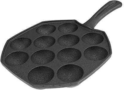 YARNOW Pan 12 Molds Cast Iron Maker Japanese Octopus Meat Mold No-Stick Baking Tray for Pancake Accessories