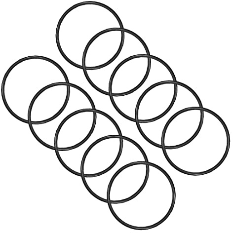 PATIKIL 44mmx40mmx2mm Nitrile Gomma O-Ring, 10pz Metrico Meccanico Sigillatura Guarnizioni, Nero