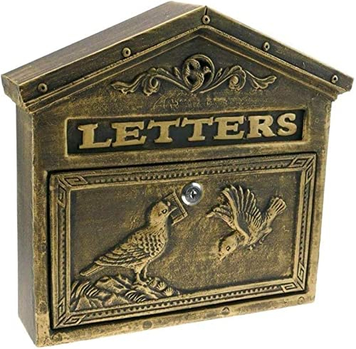 Eisen-Briefkasten, ländlicher Gusseisen-Handwerks-Wand-Briefkasten-Briefkasten-Retro-Nostalgie