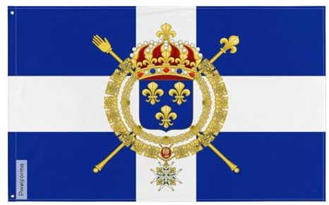 Drapeau Pavillon de la marine marchande du xviie siècle à 1790 – Plusieurs Tailles – Polyester Résistant – Usage Intérieur/Extérieur – 2 Œillets en Fer – Pixelforma
