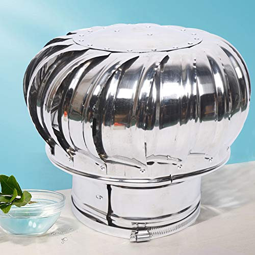 KEESUNG Dachventilator Windgetrieben, Edelstahl Dachhaube Dachentlüftung Abluft Kaminaufsatz Windkraftanlage Kaminauf Decke Abluftventilator Industrieanlagen, 160mm