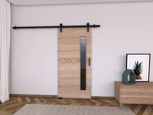 MINIO go for it - Schiebetür Komplettset LIFT G, 76 cm Breit, Schiebetüren, Wandmontage, Schiebetürsystem, Zimmertüren - Sonoma Eiche