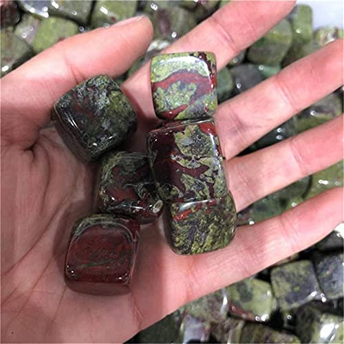 Geschenk für die Familie, natürliche Masse, getrommelter Drachenblutstein, Würfelkristalle, Steine für Glücksstein (ca. 20_30 mm, 100 g)