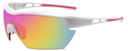 SINSPORT Eyewear cykelglasögon barn, UV400 skydd solglasögon för pojkar flickor, utomhussport cykelglasögon sportglasögon