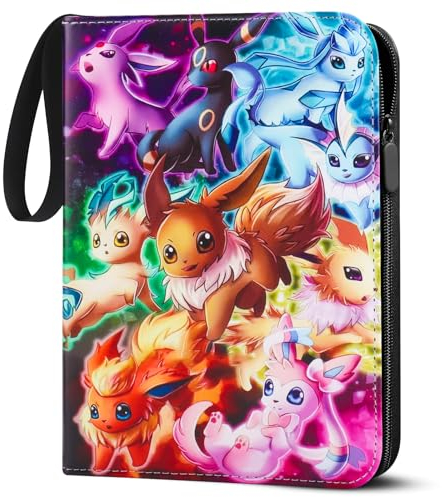 LYAILOOGXL Sammelalbum für Pokemon 900 Karten Groß,Karten Sammelmappe Sammelalbum mit 50pcs Abnehmbaren Hüllen 9 Taschen,Sammelkarten Album Heft binder