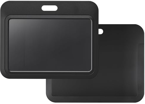 Uniclife Sliding ID Ausweishülle Horizontal Schwarz Hartplastikhülle mit klarem Fenster Kartenschutzhülle für Büro Schule ID Kreditkarten Schlüsselkarten Führerscheine und Pässe, 1 Pack