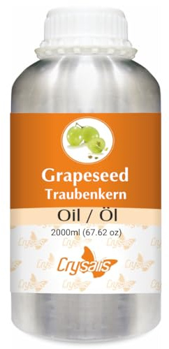 Crysalis Olio di semi d'uva (Vitis Vinifera) - 2000 ml/67,6 Fl oz