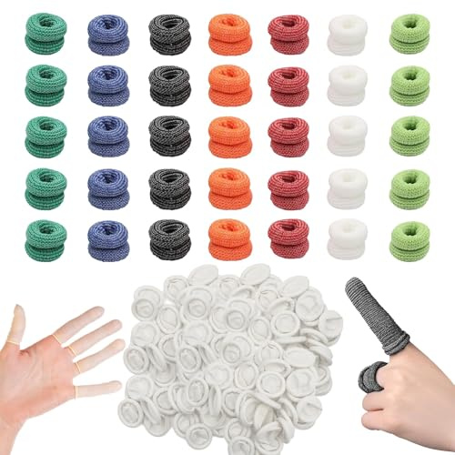 135 stycken fingerförband, 100 x vita gummifingerhylsor och 35 x fingergängningsförband, ventilerande fingertoppsförband, elastiskt fingerskydd