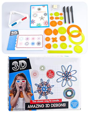 Paint Spin,3D Spiral Designer | Multifunktionale Bastelvorlagen Mit Kreativen Malvorlagen Für Mädchen Familie Reisen Zuhause Kindergarten Outdoor Geburtstag