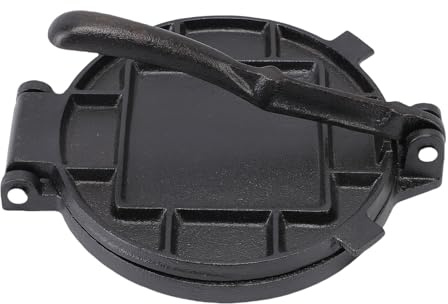 BAOFUYA Maker de Tortilla en Fonte, Conception de Poignée Pliante Conception Polyvalente et Multifonctionnelle Tortilla Pancake Press pour un Taco Fait Maison (7,3 pouces)