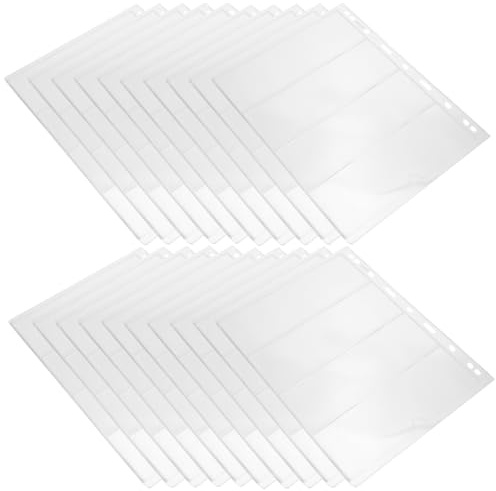 GETAJGHSD 20hojas Álbum De Colección De Billetes Para Coleccionar Páginas Transparentes Huecos Páginas Para Guardar Suministros Para Coleccionar