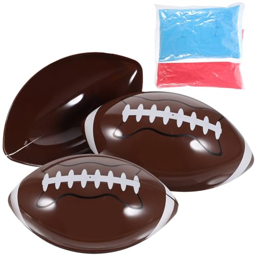 FIXOSHEE Poudre de Fumée pour Révélation Bébé 2 X 200G Ballon de Rugby pour Fête d'anniversaire Décoration Gender Reveal et Shower Originale