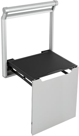 C-Juzarl Siège de douche pliable - 150 kg - Montage mural - Chaise de bain - Tabouret de douche - Chaise d'entrée - Chaise pliante pour personnes âgées (argenté)
