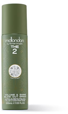 mdlondon THE 2 Volume Spray, 200ml | High-Shine Blow Dry Spray & Heat Protector, Adds Shine, Body & Hold for All Hair Types
