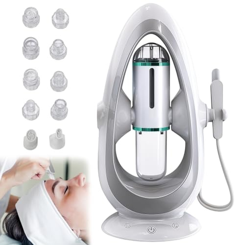 Zenselect AquaFacial Mitesser Sauger, 5 Saugstufen 8 Aufsätze, 32kPa Wasser-Sauerstoff Porenreiniger, Löst Hautprobleme effektiv, Multifunktionales Hautreinigungsgerät für Zuhause