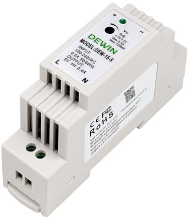 Jadeshay Hutschienen Netzteil 5V 2.4A 12W Einausgangs Industrie DIN Schienen Netzteil Schaltnetzteil