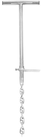 Yechiry Kit Campionatore per Carotaggio del Terreno in Acciaio Inossidabile, Strumento Sonda per Terreno da Giardino con Impugnatura a T e Pedale, Ideale per Analisi di Terreni Non Polimerizzati e Non