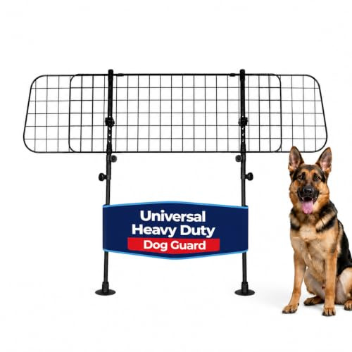 Streetwize - Mesh Grille Universal Back Seat Boot Dog Guard | Adjustable Height 81cm to 133cm | Locking Clips | Dog Boot Cage | Pet Travel Safety | Suitable For Cars 4x4's SWDG2
