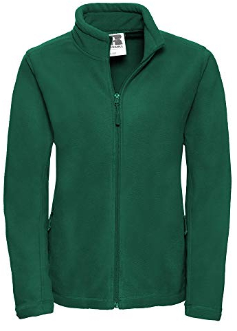 Russell Colours Ladies Full Zip Outdoor Fleece Jacket (M) (Bottle Green)