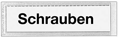 VELOFLEX 2201100 - Beschriftungsfenster selbstklebend, 17 x 68 mm, Selbstklebetaschen aus PP-Folie, 100 Stück