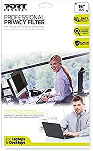 Port Connect Filtre de confidentialité pour Ordinateur Portable 16/9-345 x 194 mm 15.6 Pouces