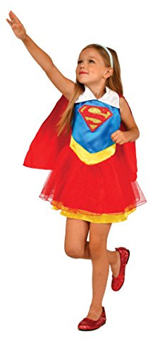 Rubies - DCSHG officiell - Tutu Supergirl klänning + pannband 4-6 år